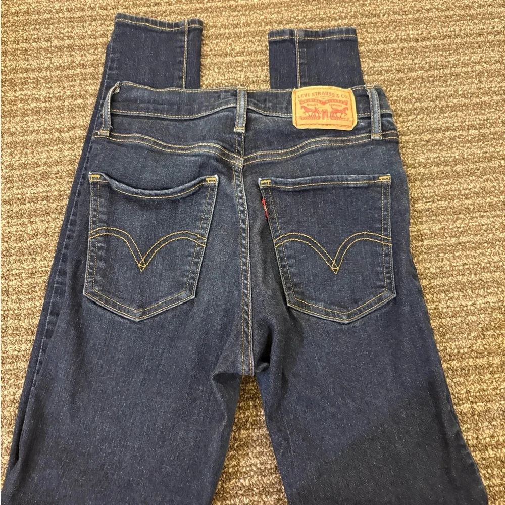 Levi's Dark Blue Skinny Jeans high rise - Picture 4 of 9